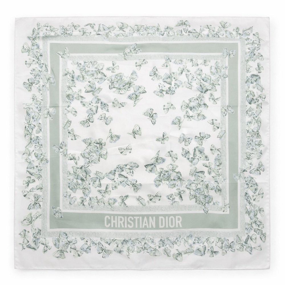 Dior Butterfly Pattern Square silky Scarf 90 35x35 ‼️LAAST ONE LEFT (hijab)